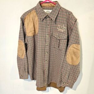 Boyt Harness Compant Gingham Plaid Lined Shooting Shirt - Size Large